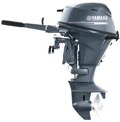2022 YAMAHA F25LWTHC 25HP FOUR STROKE OUTBOARD MOTOR - 20", TILLER HANDLE, ELECTRIC AND MANUAL START, POWER TRIM AND TILT